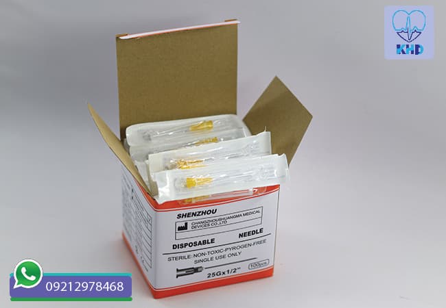 Orange_needle_gauge_25_with_a_length_of_1.2_inches نیدل گیج 25 با طول ۱.۲ اینچ